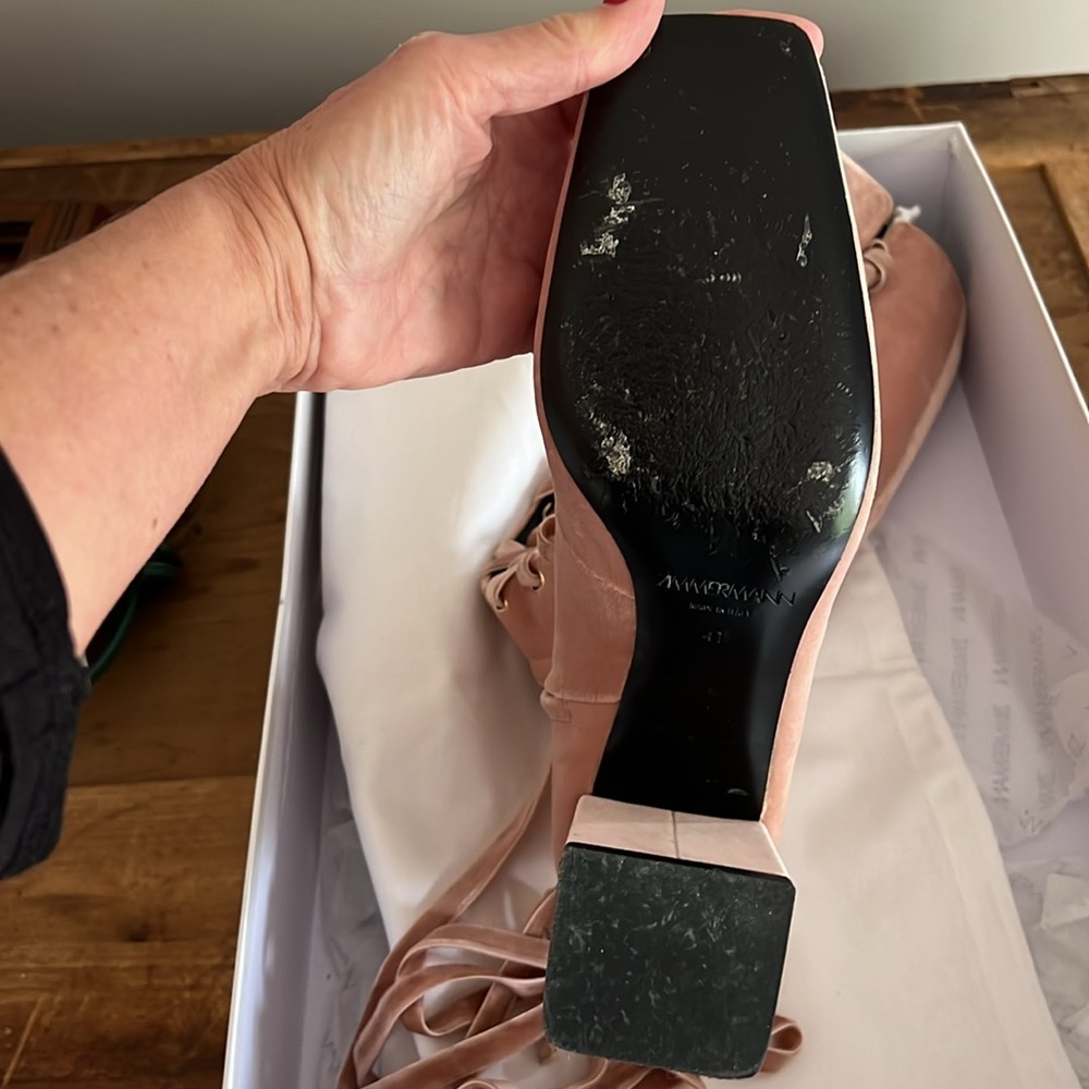 Zimmermann pink velvet boots worn once - Picture 11 of 11